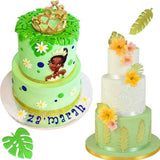 Palm Tree Turtle Leaf Cookies Biscuit Cutter Fondant Mould Cake Sugarcraft Mold - Top-Down View