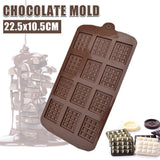Mini Chocolate Bar Flexible Silicone Mold Candy Chocolate Cake Jelly Mould