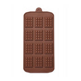 Mini Chocolate Bar Flexible Silicone Mold Candy Chocolate Cake Jelly Mould - Front View