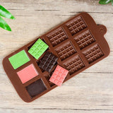 Mini Chocolate Bar Flexible Silicone Mold Candy Chocolate Cake Jelly Mould - Side View