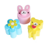 3PCS Sandwich Cutter Set Rabbit Bear Flower Bread Mold for Bento Lunch Cake Cookies