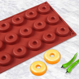 18 Cavity Mini Donut Doughnut Chocolate Pan Tray Silicone Mold Baking Cake Mould - Side View