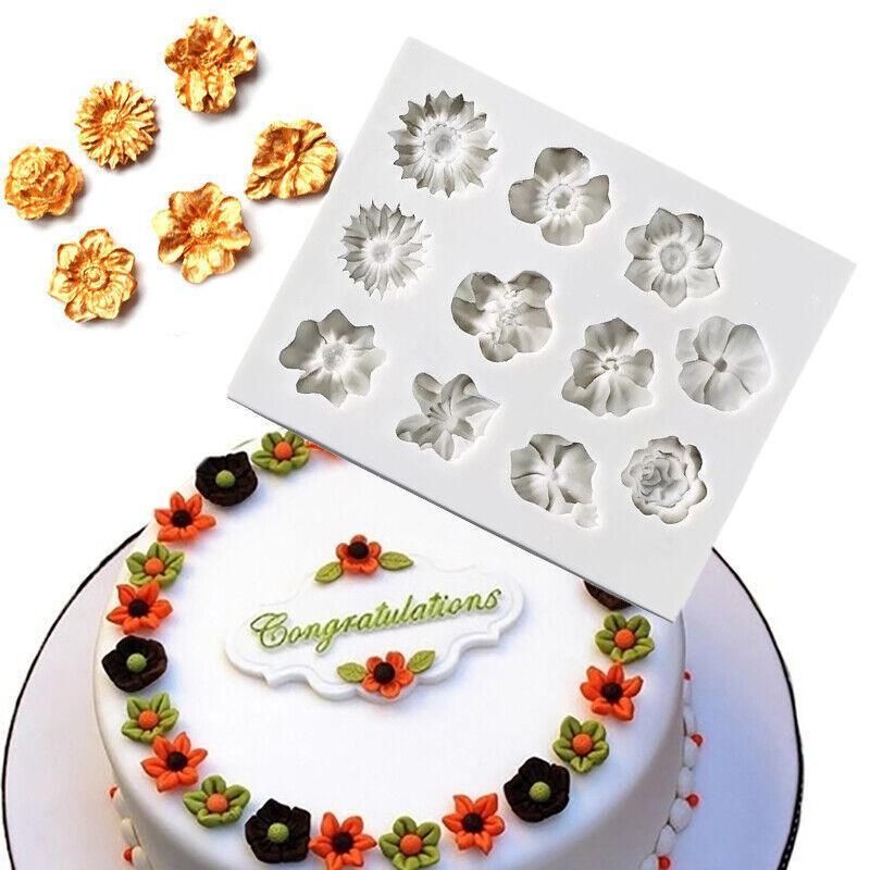 3D Silicone Flower Lace Fondant Mould Cake Border Decor Baking Mold Sugarcraftau, image 12