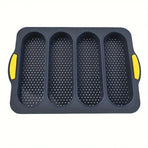 Silicone Cake Mould Oval 4 Compartment Non Stick Baking Pan Home Kitchen Tools