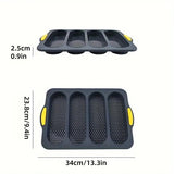 Silicone Cake Mould Oval 4 Compartment Non Stick Baking Pan Home Kitchen Tools