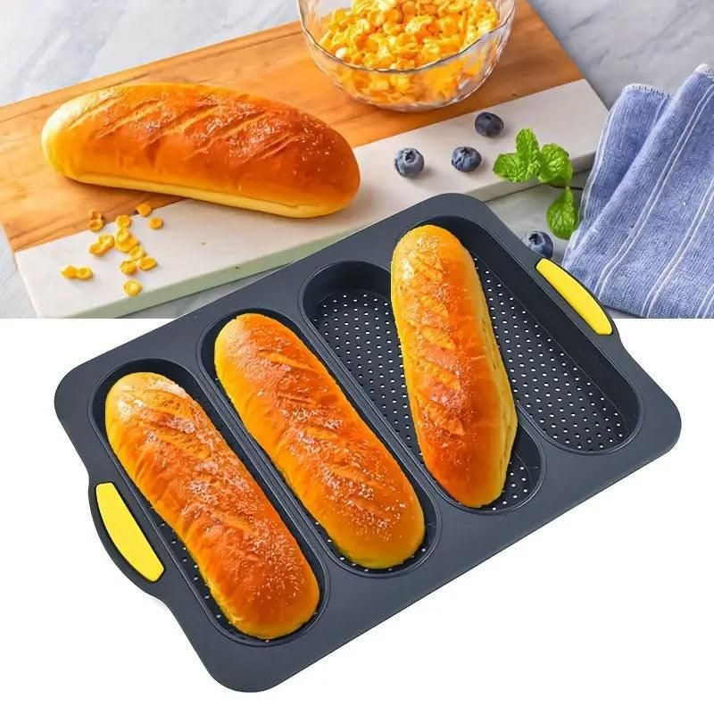 Silicone Cake Mould Oval 4 Compartment Non Stick Baking Pan Home Kitchen Tools