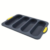 Silicone Cake Mould Oval 4 Compartment Non Stick Baking Pan Home Kitchen Tools - Extra Image