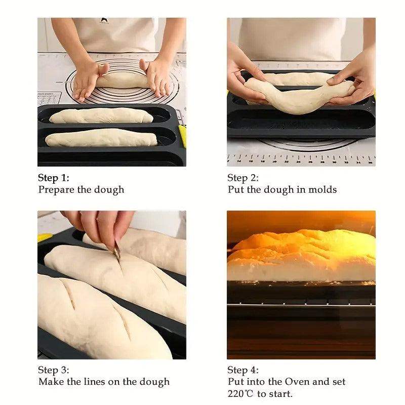 Silicone Cake Mould Oval 4 Compartment Non Stick Baking Pan Home Kitchen Tools