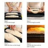 Silicone Cake Mould Oval 4 Compartment Non Stick Baking Pan Home Kitchen Tools - 45-Degree Angle