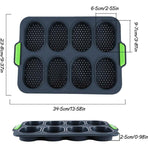 Silicone Cake Mould Oval 8 Compartment Non Stick Baking Pan Kitchen Tools Set