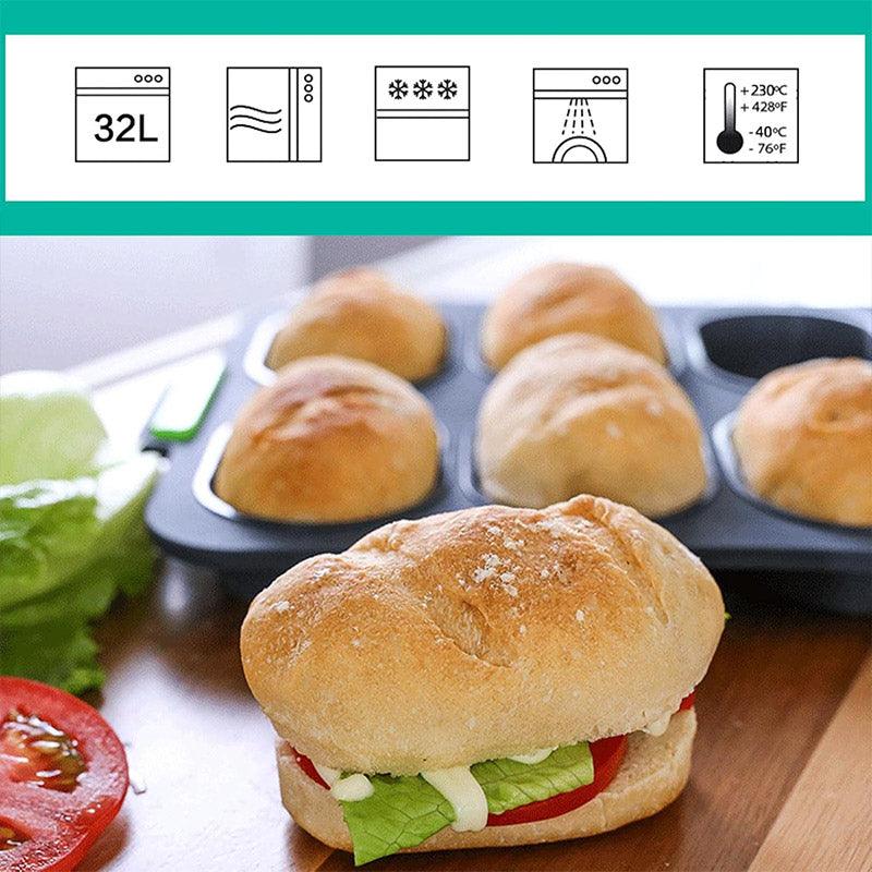 Silicone Cake Mould Oval 8 Compartment Non Stick Baking Pan Kitchen Tools Set