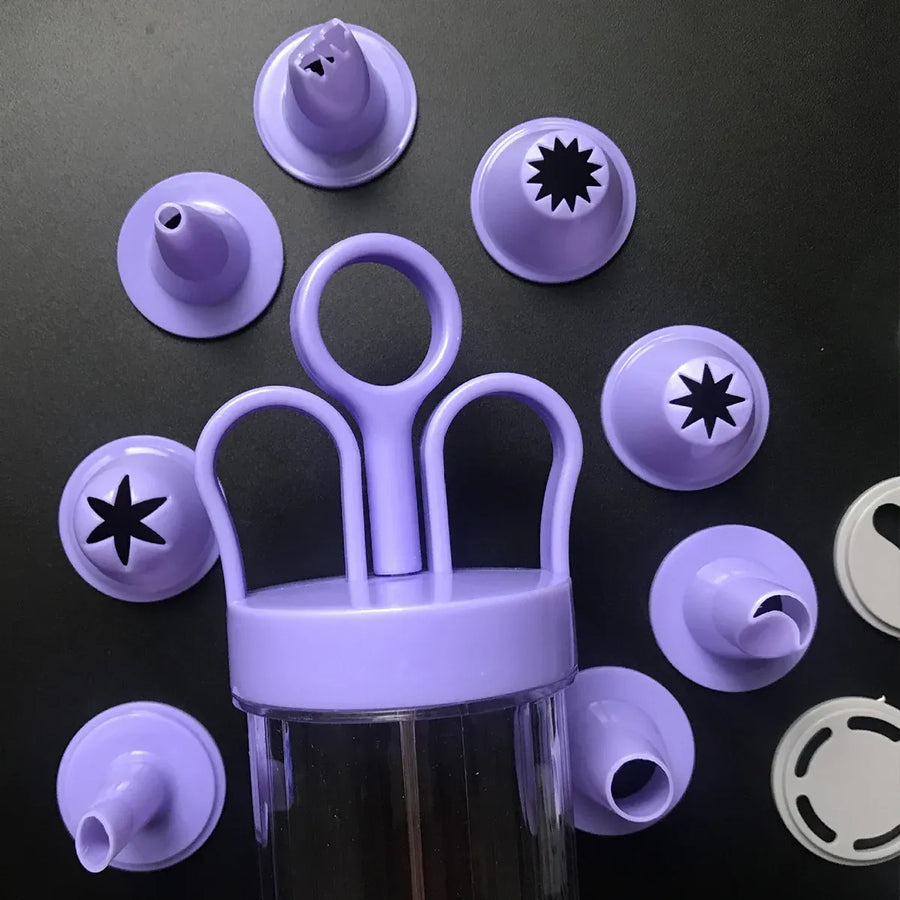 Cookie Gun With Molds Icing Piping Tool Baking Decorating Set For Cake Cupcake