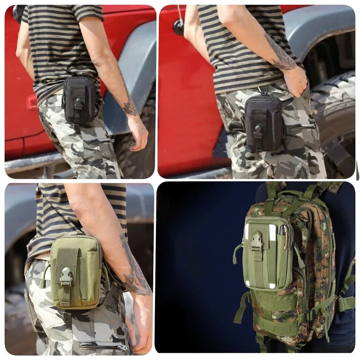 Outdoor Tactical Waist Bag Durable for Hiking Camping Travel Sports