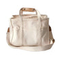 Stylish Multifunctional Mummy Bag Canvas Shoulder Crossbody Handheld Tote Bag - Beige