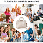Stylish Multifunctional Mummy Bag Canvas Shoulder Crossbody Handheld Tote Bag - Beige
