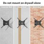 32-55 Inch TV Monitor Wall Mount Bracket Adjustable Telescopic Stable X-Shaped