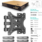 32-55 Inch TV Monitor Wall Mount Bracket Adjustable Telescopic Stable X-Shaped