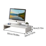 Home Office Computer Monitor Riser Stand Desk Storage Shelf - Side View