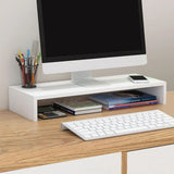 Home Office Computer Monitor Riser Stand Desk Storage Shelf - Top-Down View