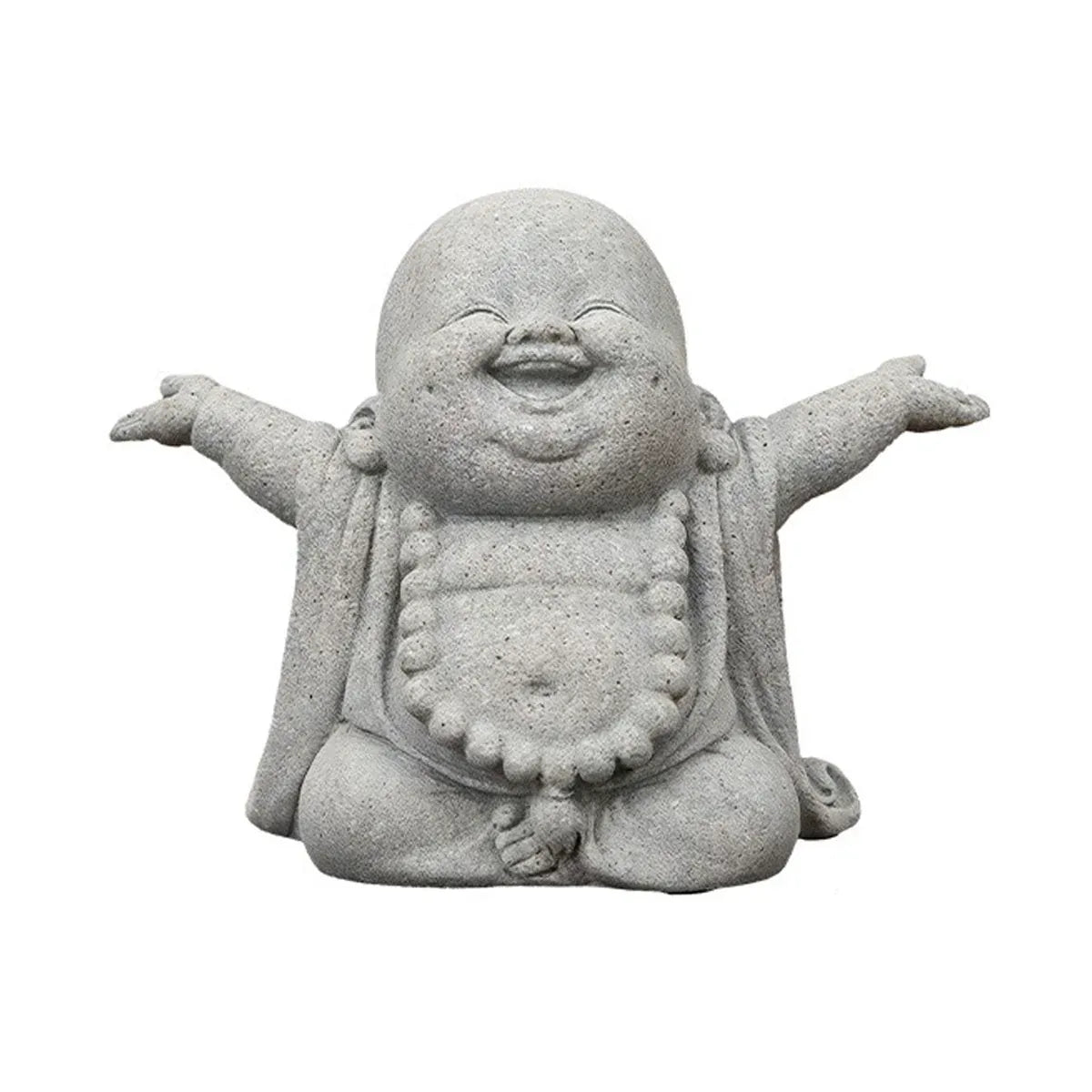 Stone Buddha Statue Fish Tank Decor Landscape Ornament Garden Sculpture Display