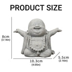 Stone Buddha Statue Fish Tank Decor Landscape Ornament Garden Sculpture Display