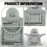 Stone Buddha Statue Fish Tank Decor Landscape Ornament Garden Sculpture Display - Top-Down View