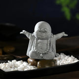 Stone Buddha Statue Fish Tank Decor Landscape Ornament Garden Sculpture Display - Extra Image