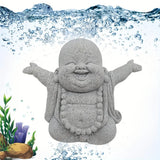 Stone Buddha Statue Fish Tank Decor Landscape Ornament Garden Sculpture Display - Extra Image
