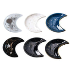 Moon Shaped Decorative Plate Fruit Tray Jewelry Storage Rack Dip Saucer for Home - 01
