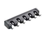 Broom Hanger Mop Holder Wall Mounted Brush Storage Rack Organizer Kitchen Tool - Grey - Close-Up Angle