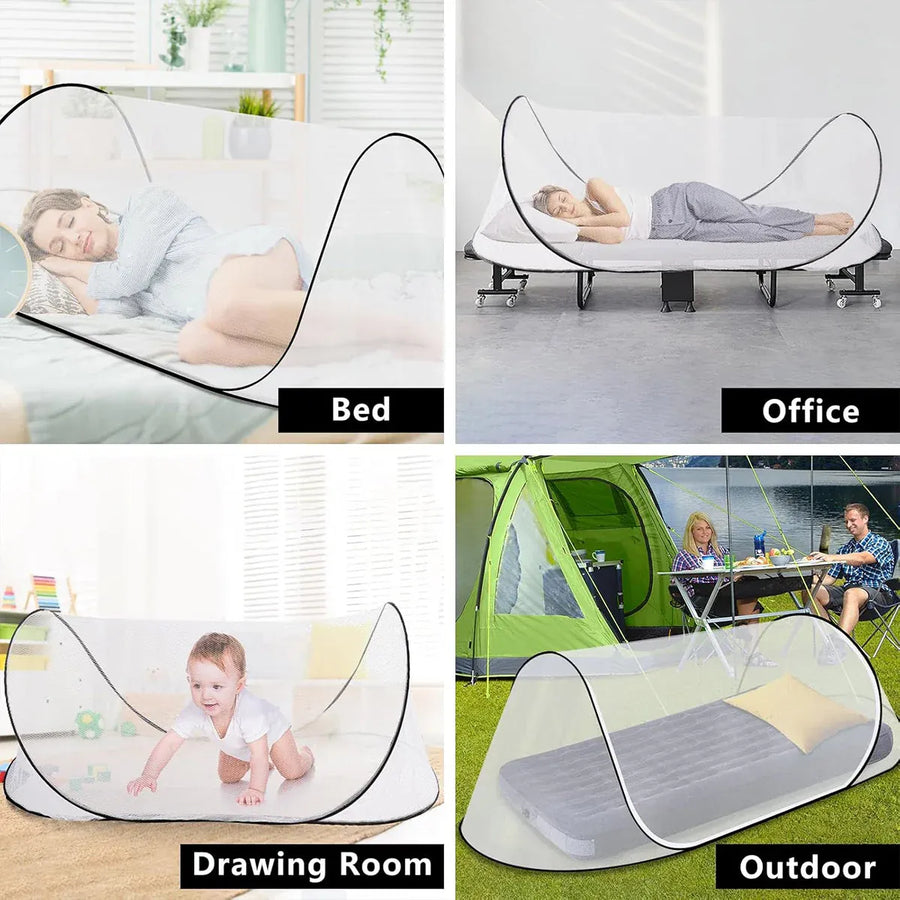 Portable Foldable Mosquito Net Pop-Up Travel Tent for Indoor Outdoor Use