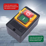 Motor Drill Switch Push Button For 10A 380V Kao-5 On/Off Water Proof Machine - Top-Down View