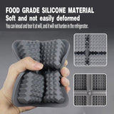 2PCS Silicone Ice Cube Tray Round and Square Ice Ball Maker for Whiskey Cocktails - Green