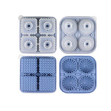 2PCS Silicone Ice Cube Tray Round and Square Ice Ball Maker for Whiskey Cocktails - Green - Extra Image
