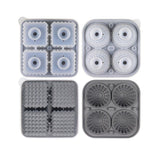 2PCS Silicone Ice Cube Tray Round and Square Ice Ball Maker for Whiskey Cocktails - Pink