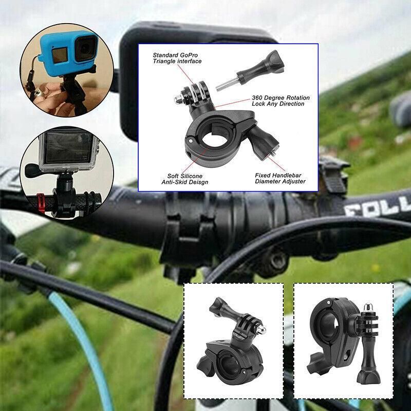 Handlebar Mount Holder Clamp For Gopro Hero 9 8 7 6 5 Bicycle Bike Motorcycle