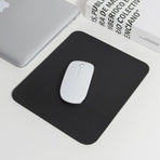 Pu Leather Gaming Mouse Pad Desk Mat Anti-Slip Speed Mousepad 22X22Cm Waterproof - Black