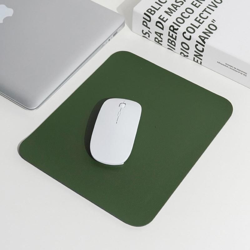 Pu Leather Gaming Mouse Pad Desk Mat Anti-Slip Speed Mousepad 22X22Cm Waterproof - Black