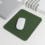 Pu Leather Gaming Mouse Pad Desk Mat Anti-Slip Speed Mousepad 22X22Cm Waterproof - Green - Close-Up Angle