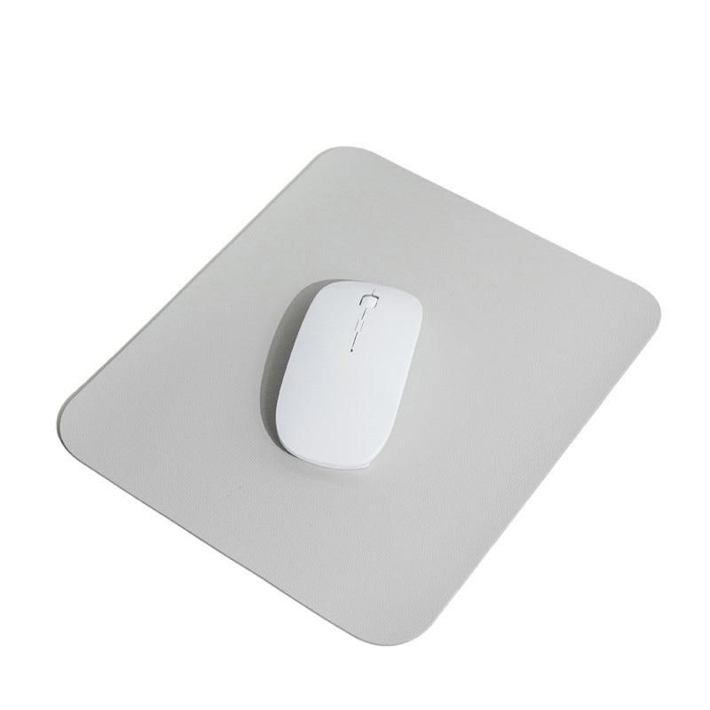Pu Leather Gaming Mouse Pad Desk Mat Anti-Slip Speed Mousepad 22X22Cm Waterproof - Grey