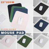 Pu Leather Gaming Mouse Pad Desk Mat Anti-Slip Speed Mousepad 22X22Cm Waterproof - Grey - Front View