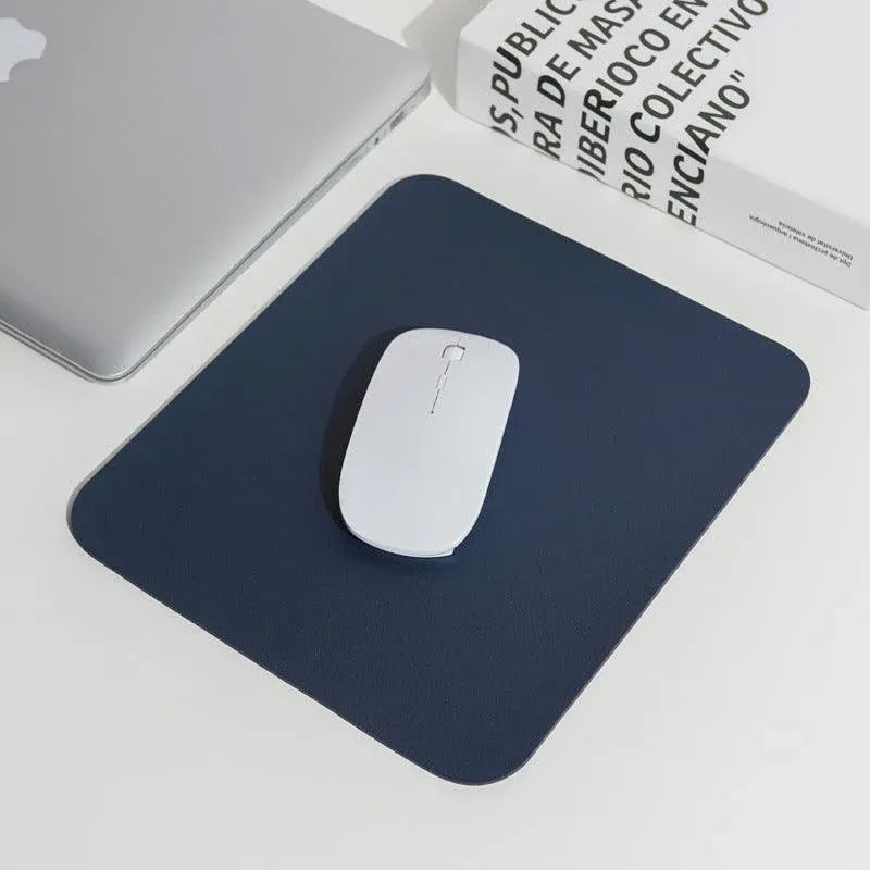 Pu Leather Gaming Mouse Pad Desk Mat Anti-Slip Speed Mousepad 22X22Cm Waterproof - Grey