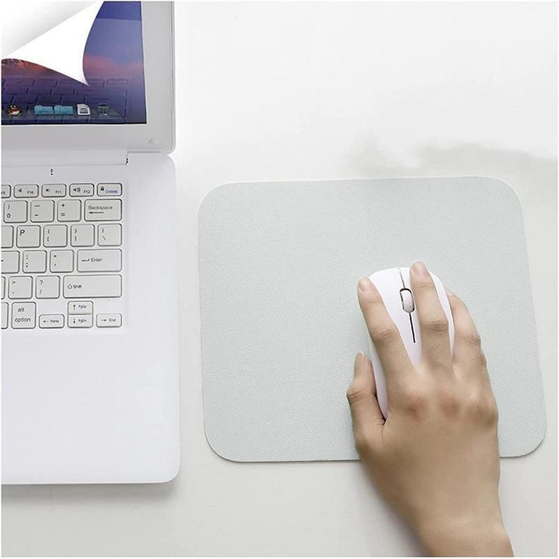Pu Leather Gaming Mouse Pad Desk Mat Anti-Slip Speed Mousepad 22X22Cm Waterproof - Grey