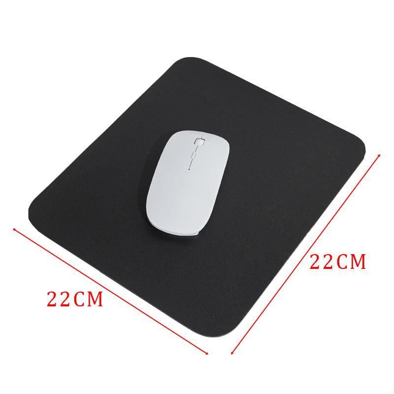 Pu Leather Gaming Mouse Pad Desk Mat Anti-Slip Speed Mousepad 22X22Cm Waterproof - Grey