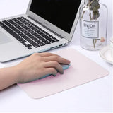 Pu Leather Gaming Mouse Pad Desk Mat Anti-Slip Speed Mousepad 22X22Cm Waterproof - Pink - Top-Down View