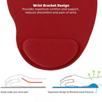 Comfort Mouse Pad with Built In Wrist Support Non Slip Ergonomic Mice Mat - Orange