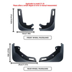 4PCS Universal Soft Rubber Fender Flares Wheel Arch Guard No Drill Car Accessories