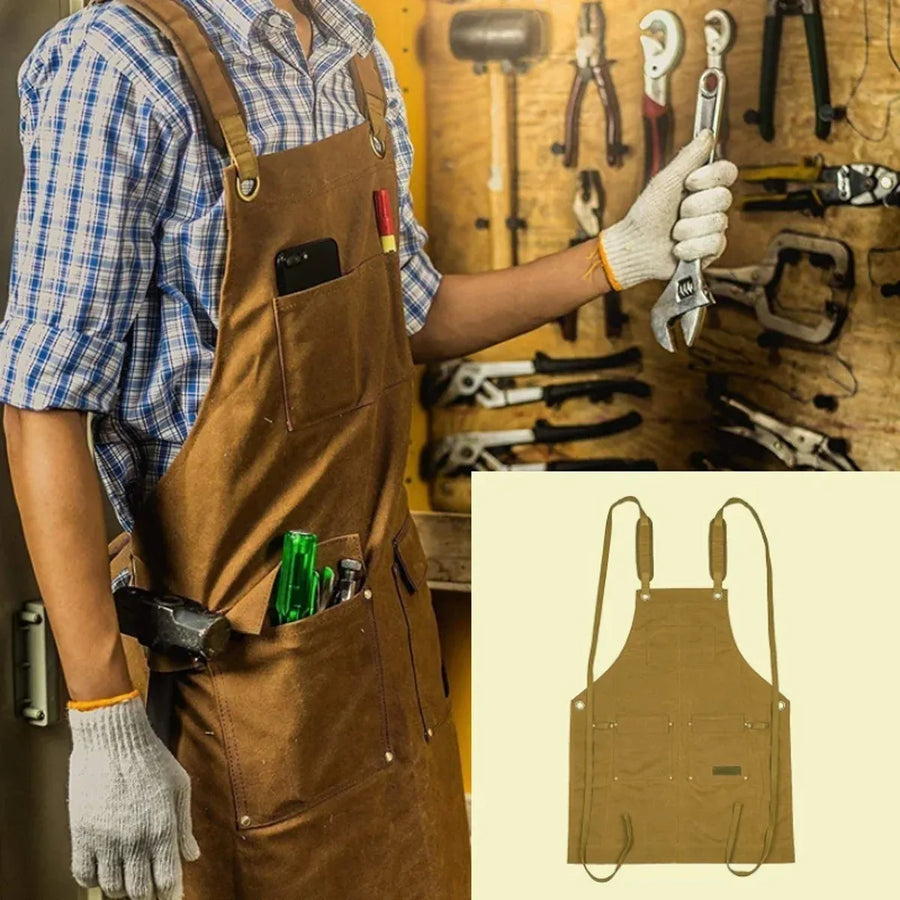 Multi-pocket Functional Apron for Tool Pockets for Workshop Garage Daily Work