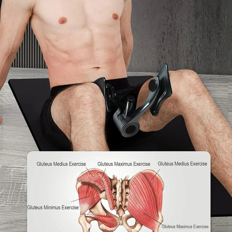 Hip Trainer Kegel Exerciser For Inner Thigh Leg Arm Pelvic Floor Muscle Buttocks - Grey