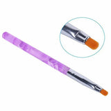 7Pcs Round Head Uv Gel Nail Acrylic Brush Hair Size No.2-14 Good For Starter Pen - Extra Image